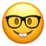lunettes geek emoji emoticon