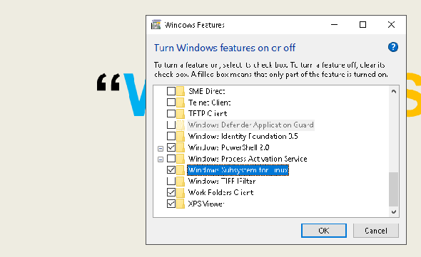 Windows 10 activer Linux