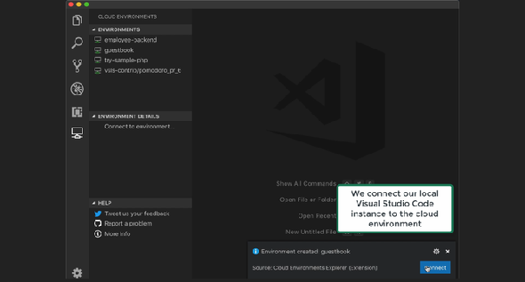 Code VS liant à Visual Studio Online