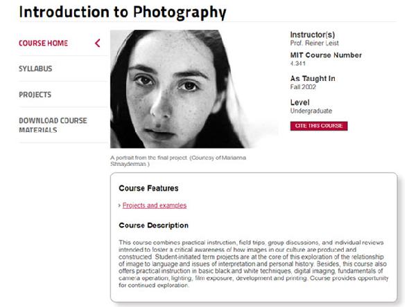MIT Introduction à la photographie