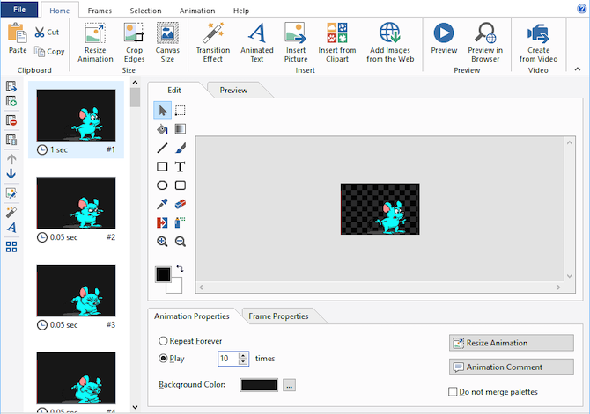 Application Windows GIF Animator facile