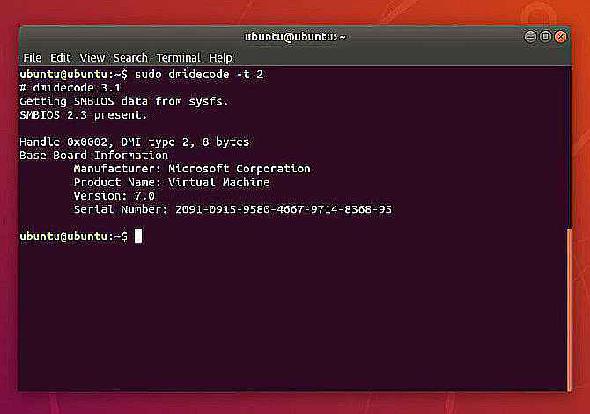 vérifier le modèle de carte mère dans Ubuntu Linux