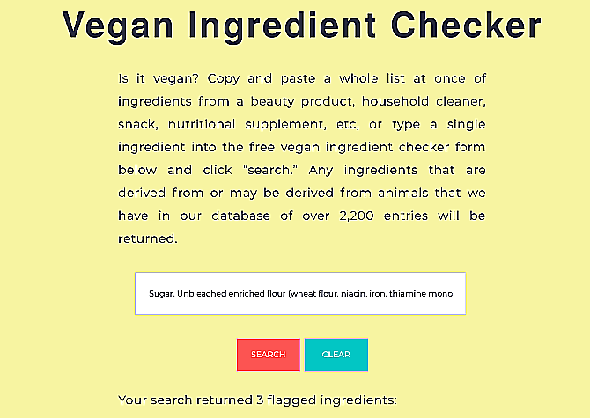 Utilisez Double Check Vegan pour vérifier si la liste des ingrédients est végétalienne.