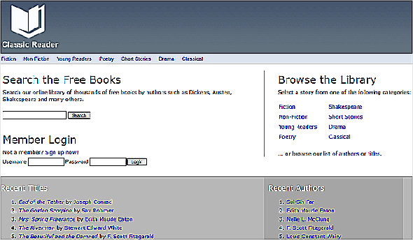 Ebooks gratuits Classic Reader
