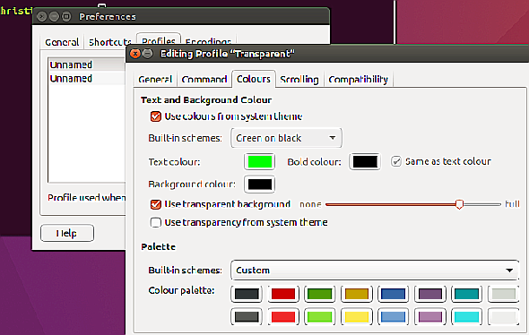 Tweak le terminal dans Ubuntu 16.04 LTS
