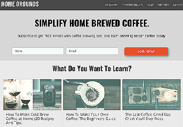 Home Grounds a des guides simples pour préparer du café de niveau professionnel à la maison