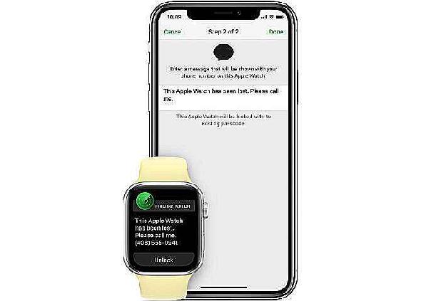 Apple Watch en mode perdu