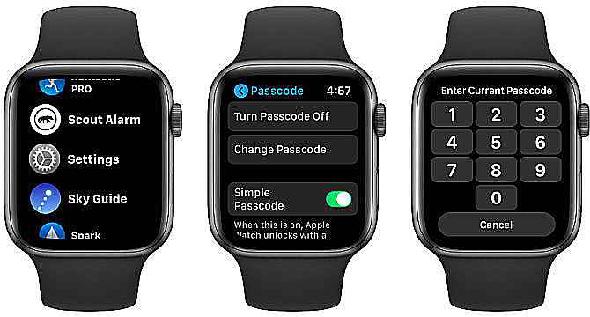 Apple Watch Changer le mot de passe