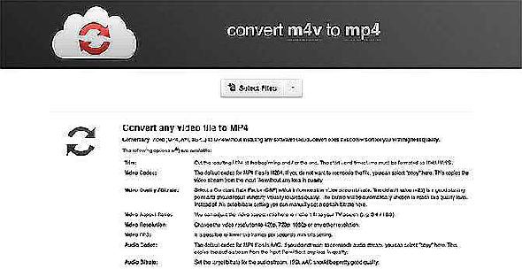 Conversion de M4V en MP4 avec CloudConvert