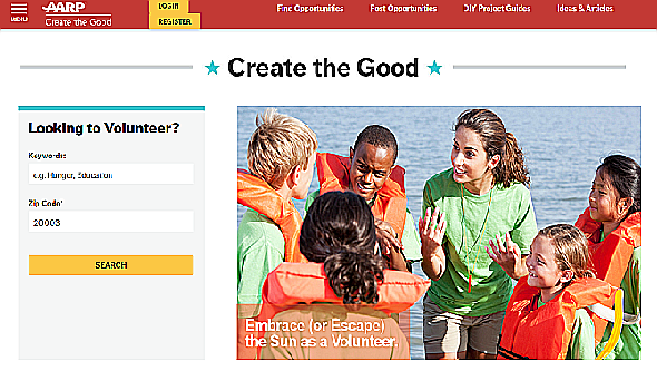 AARP Créer le site Web des bons bénévoles