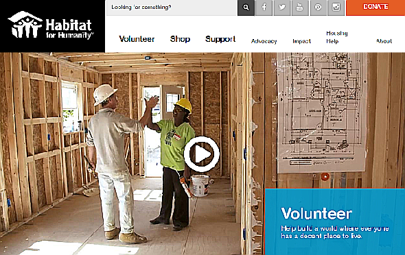 Habitat pour l'humanité Site Web sur le bénévolat