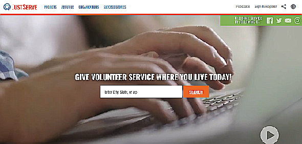 Site Web de bénévolat JustServe