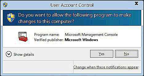 Invite de consentement du compte Windows