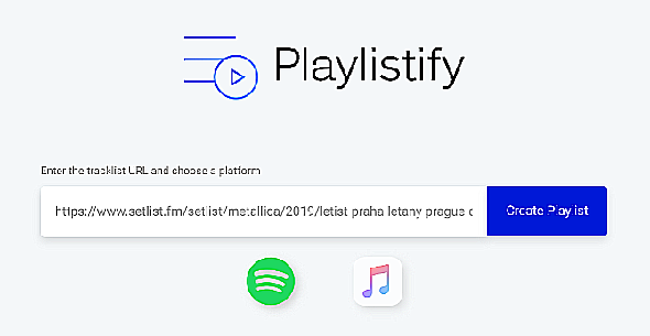 Playlistify crée des listes de lecture à partir de listes de sélection sur 1001 Tracklists, setlist.fm et livetracklist