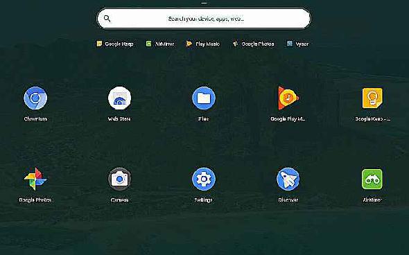 Applications pré-installées de Chrome OS