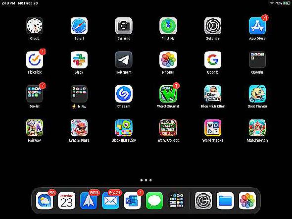 iPadOS nouvelle disposition de l'écran d'accueil