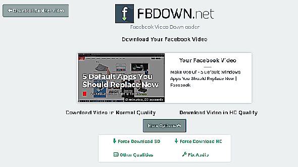 FBDown.net est l'application la plus facile à télécharger et à enregistrer des vidéos Facebook sur votre disque dur.