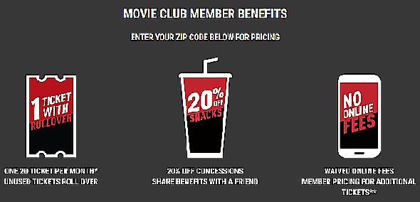 Alternatives à MoviePass Cinemark Movie Club