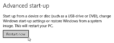 Windows 10 Advanced Startup