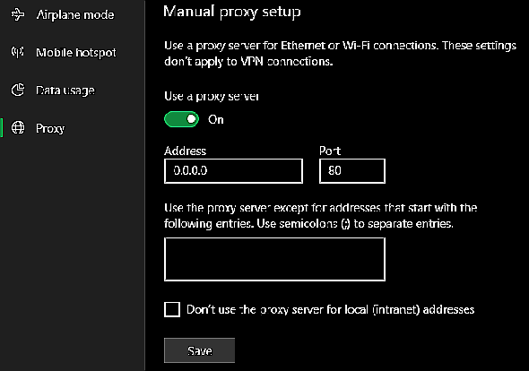 Windows 10 Modifier les paramètres de proxy