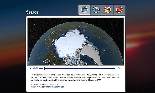 Visualisez le changement climatique avec l'outil NASA