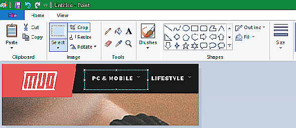 Capture d'écran de la culture MS Paint
