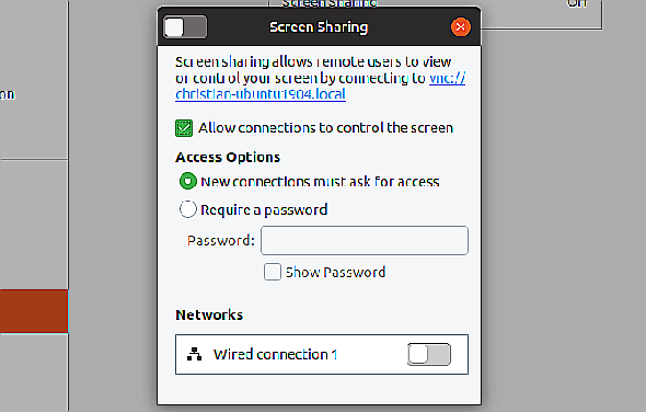 Activer le partage pour utiliser le bureau à distance dans Ubuntu