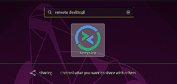 Ouvrez Remmina dans Ubuntu