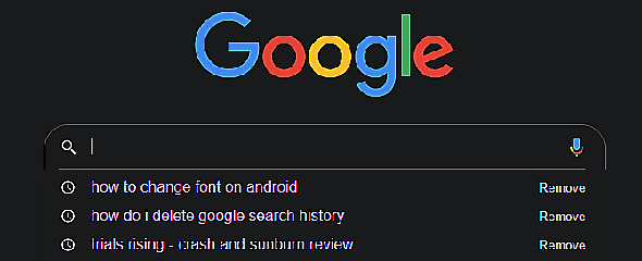 Google Remove Recherches Page d'accueil