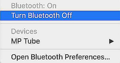 Désactiver Bluetooth sur macOS