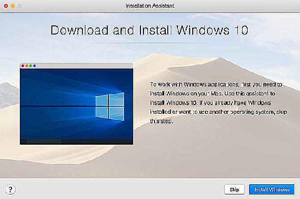 Parallels peut télécharger Windows 10 pour vous