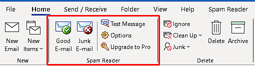 lecteur de spam spam filtre Outlook