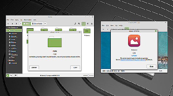 Gestionnaire de fichiers Nemo et affichage des images Xviewer sous Linux Mint