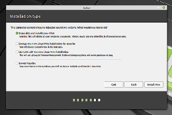 Linux Mint's installer