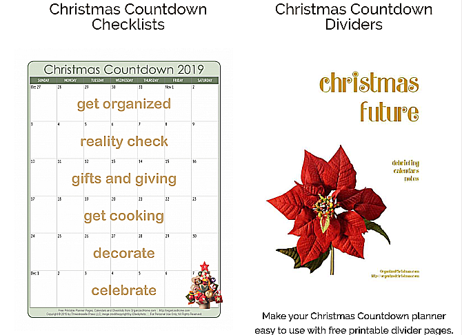 Organisé à Noël pour planifier les achats de Noël, les tâches et les activités