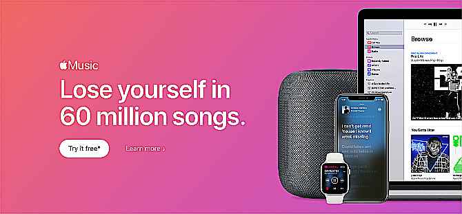 Apple Music 60 millions de chansons image de bannière