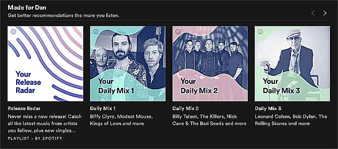 Spotify playlists de découverte