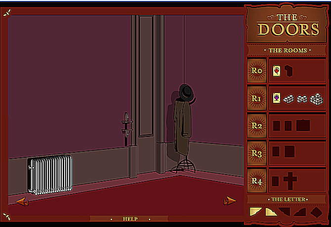 Une capture d'écran de The Doors avec un exemple du système d'inventaire