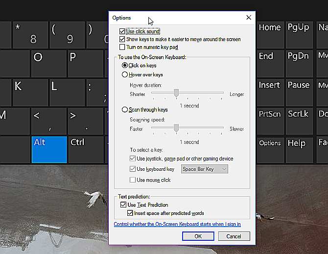 Windows 10's On-Screen Keyboard Options
