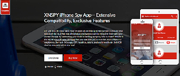 page d'accueil ios spyware xnspy
