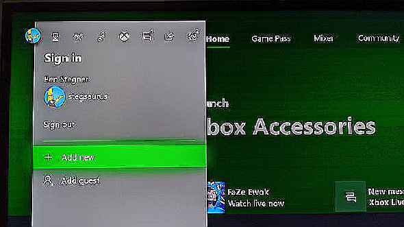 Xbox One Ajouter un nouvel utilisateur