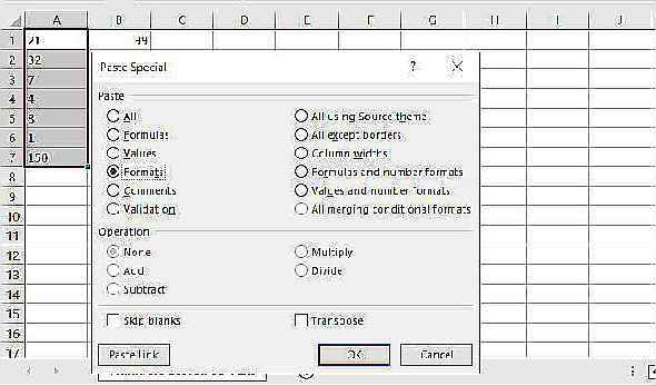 Collez la mise en forme d'une cellule dans d'autres cellules dans Excel.