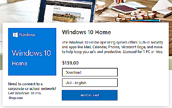 mise à niveau Windows 10