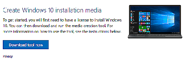 outil de création de médias Windows 10