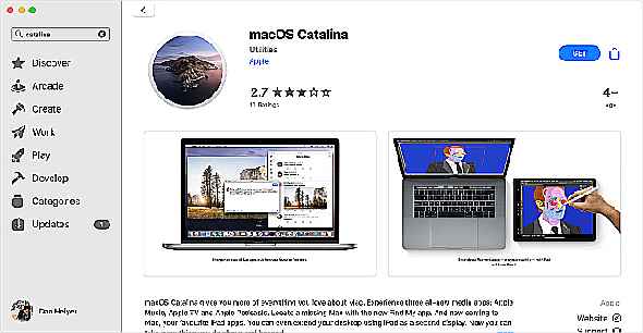 macOS Catalina dans le Mac App Store