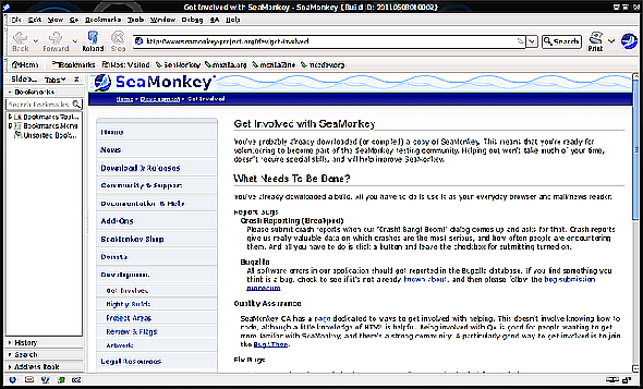 SeaMonkey sur Linux
