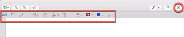 macOS Preview Markup Toolbar