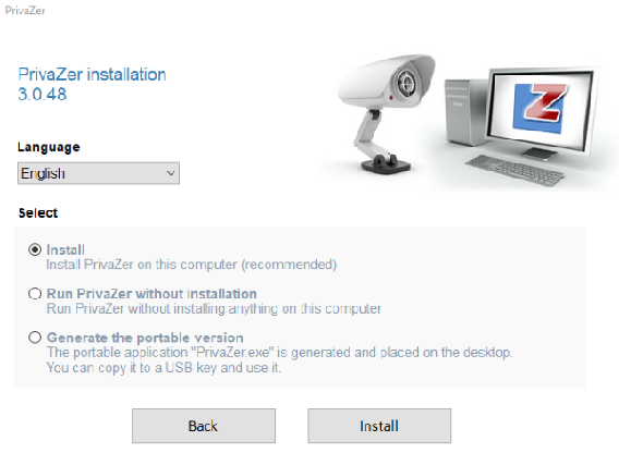 Installer PrivaZer sur Windows