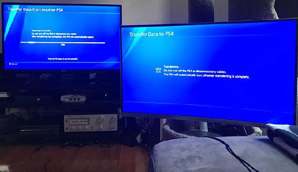 PS4 transfert de données en cours