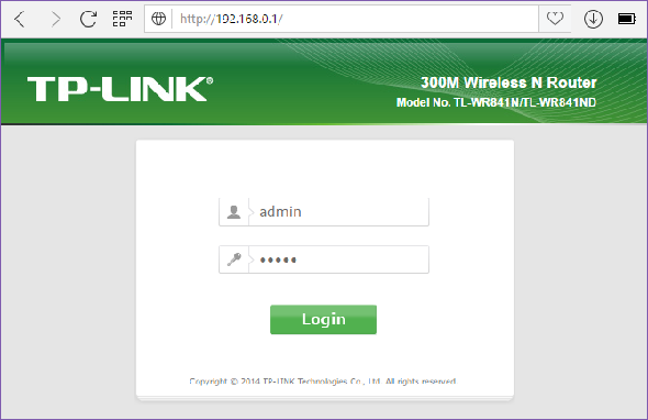 TP Link Windows 10 routeur config admin login